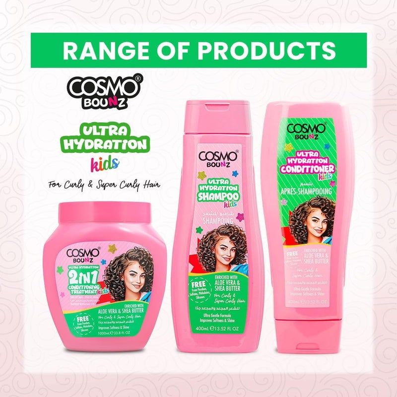 COSMO Bounz Ultra Hydration Conditioner for Kids - 400ml - Image 5